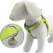 Шлея Croci Leatherette для собак, екошкіра/нейлон, салатовий, 50-75×2 см