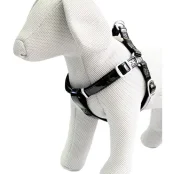 Шлея Croci Leatherette для собак, экокожа/нейлон, черный, 50-75×2 см