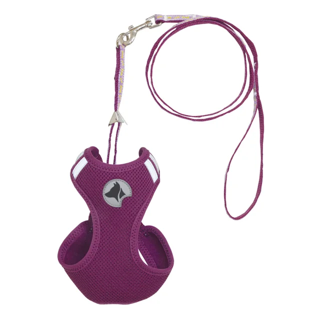 Набор Croci Hiking Parure для собак, шлея+поводок, нейлон, размер XL, фиолетовый, 30-33 см/47-53 см