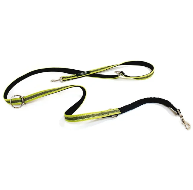 Повідець Croci Hiking AntiShock для дресирування собак, нейлон, зелений, 2.5×200 см