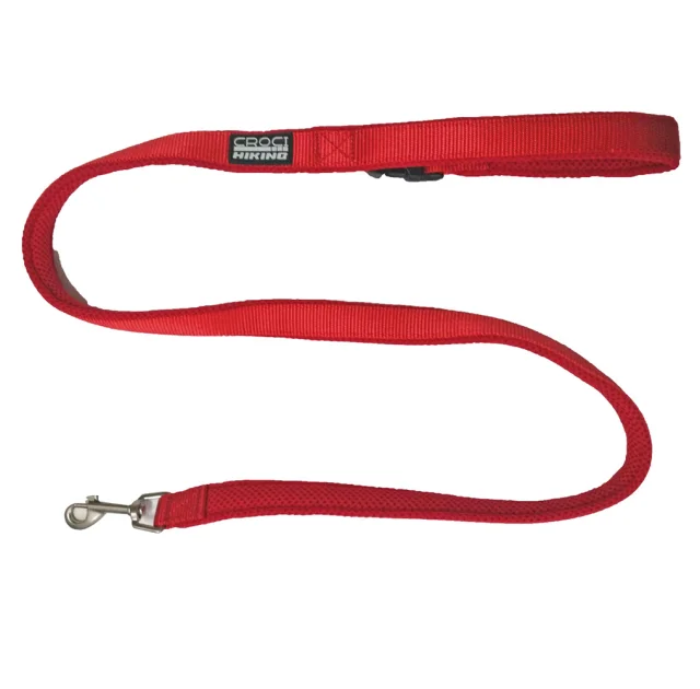Повідець Croci Hiking Reflective для собак, нейлон, червоний, 2×120 см