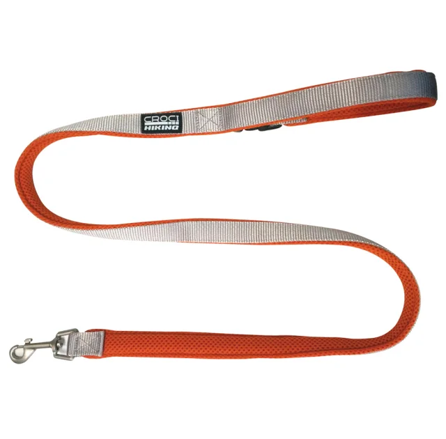 Повідець Croci Hiking Reflective для собак, нейлон, помаранчевий, 2×120 см