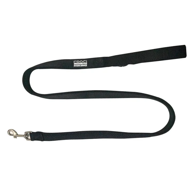Повідець Croci Hiking Reflective для собак, нейлон, чорний, 2×120 см