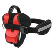 Шлея-повідець Croci Hiking для собак, з кишенею, нейлон, червоний, 41-52 см