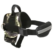 Шлея-поводок Croci Hiking для собак, с карманом, нейлон, хаки, 41-52 см