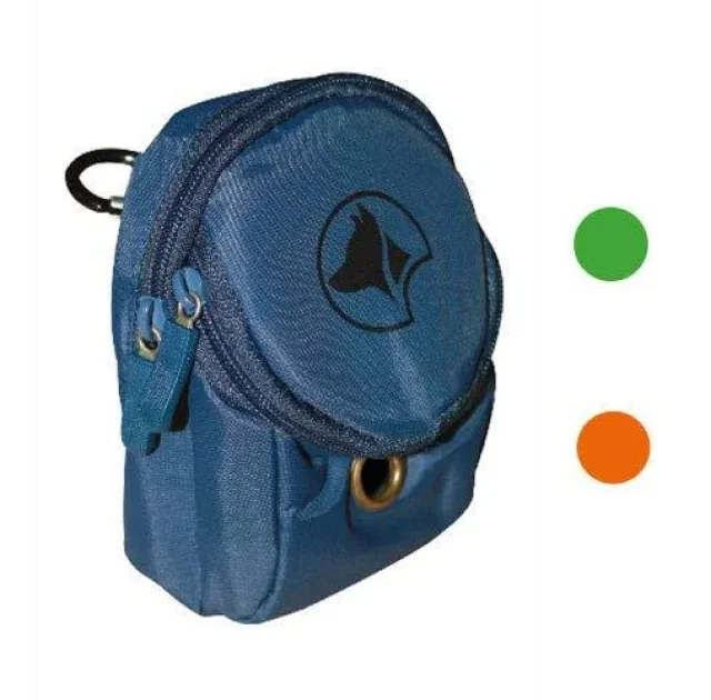 Сумка портативная Croci Hiking под пакеты и лакомства, для собак, с карабином, оранжевый, 7.5×4×11 см