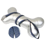 Поводок Croci Mylord для собак, с тиснением, экокожа, синий, 120×1 см