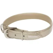 Ошейник регулируемый Croci Collare Luxury для собак, экокожа, бежевый, 43-53×2.5 см