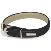 Ошейник регулируемый Croci Collare Luxury для собак, экокожа, черный, 43-53×2.5 см