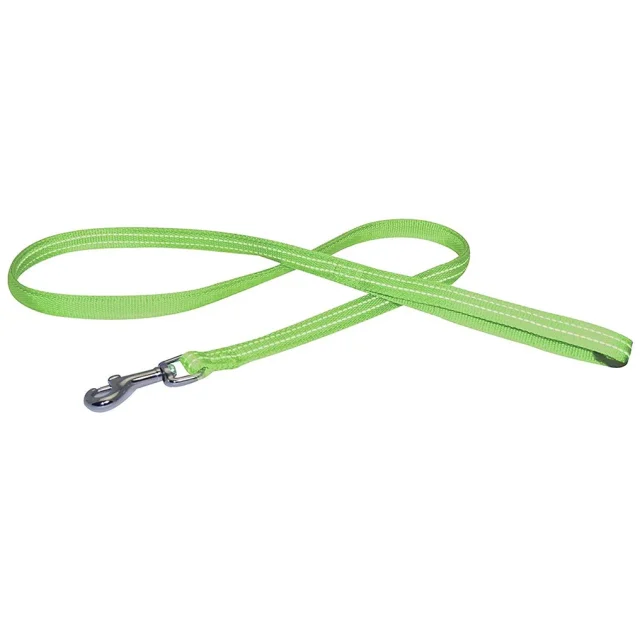 Повідець Croci Soft Reflective для собак, світловідбиваючий, нейлон, зелений, 120×1 см