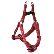 Шлея Croci Soft Reflective для собак, светоотражающая, нейлон, красная, 50-65×2 см