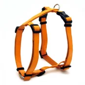 Шлея Croci Glossy H для собак, екошкіра/нейлон, помаранчевий, 2/51×88 см