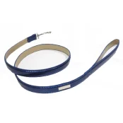 Поводок Croci Guinzaglio Luxury для собак, экокожа, синий, 120×2 см