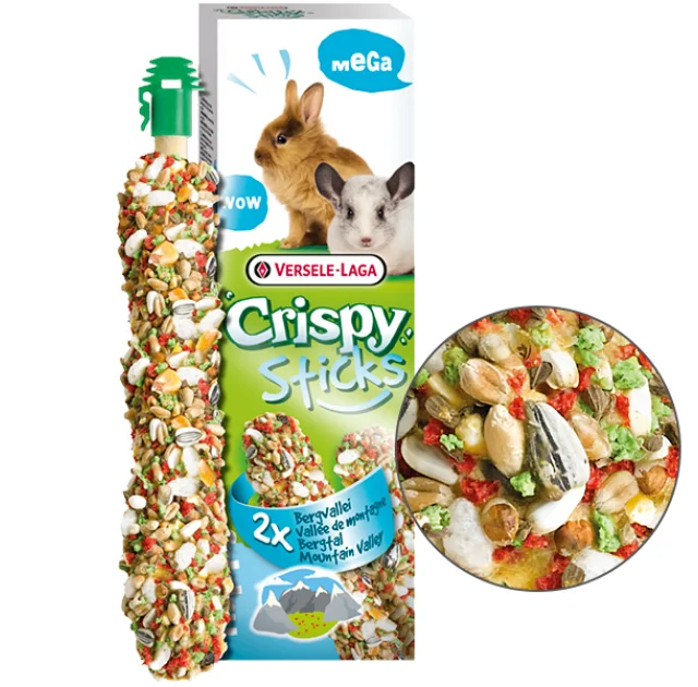 Корм Versele-Laga Crispy Mega Sticks Mountain Valley для кроликів, шиншил, 110 г