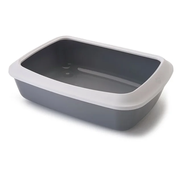 Туалет з бортиком Savic Iriz Cat Litter Tray, для кішок, сірий, 42 × 31 × 12 см