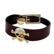 Ошейник Shiboo Candy Pink Pirate-25 для собак, рубин-белый, 2.5×35 см