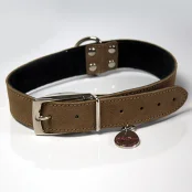 Нашийник Shiboo Suede-30 для собак, горіх, 55 см