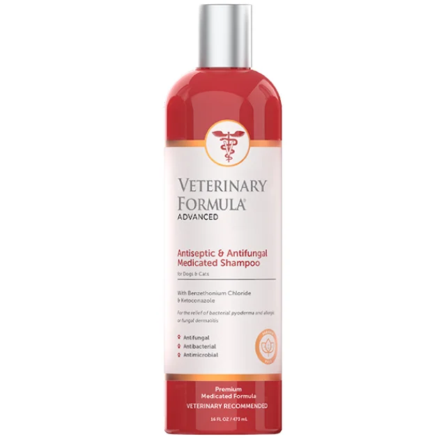 Шампунь Veterinary Formula Advanced Antiseptic&Antifungal Shampoo, для собак и кошек, 0.473 л