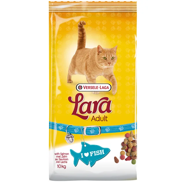 Сухой корм Lara Adult with Salmon для кошек, с лососем, 10 кг