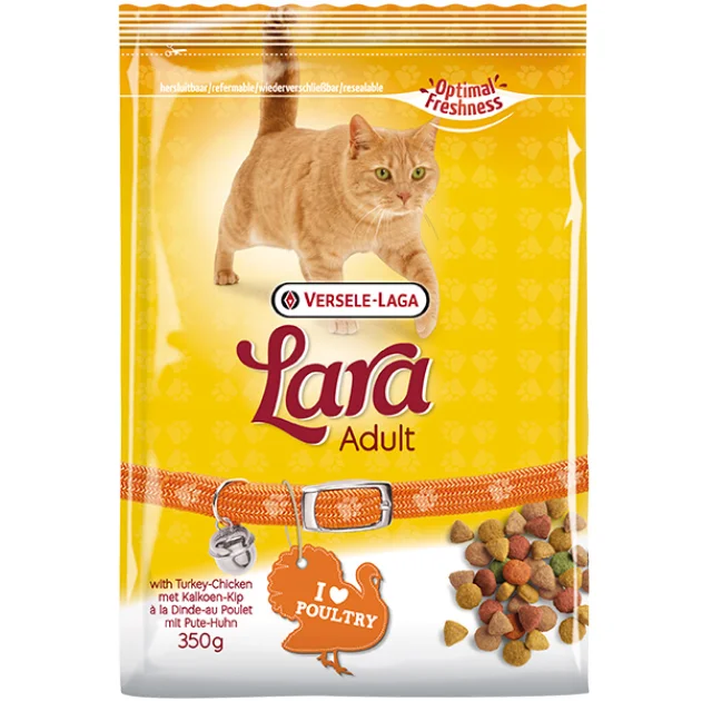 Сухой корм Lara Adult with Turkey & Chicken для кошек, с индейкой и курицей, 350 г