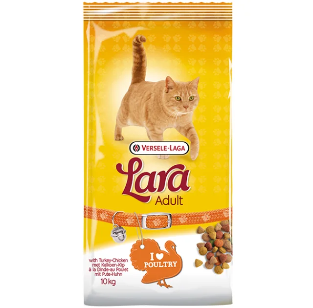 Сухой корм Lara Adult with Turkey & Chicken для кошек, с индейкой и курицей, 10 кг