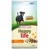 Сухой корм Happy Life Adult with Beef flavouring для собак всех пород, с говядиной,3 кг