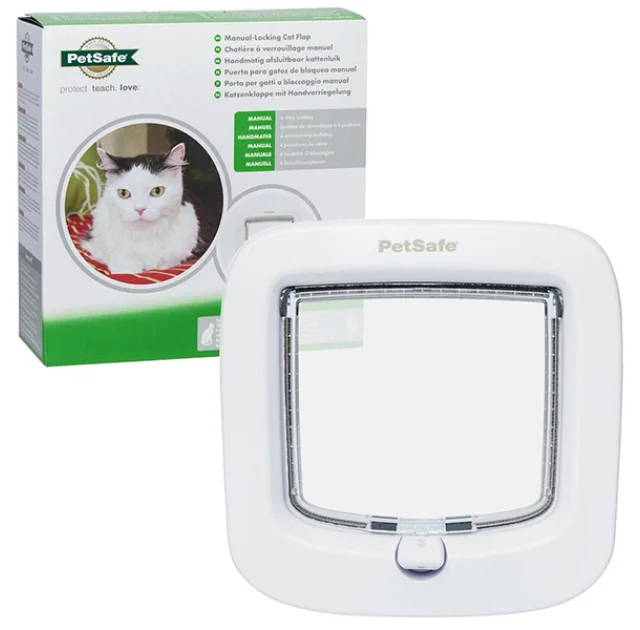 Дверца с механическим замком PetSafe Staywell Manual-Locking Cat Flap для кошек, белый