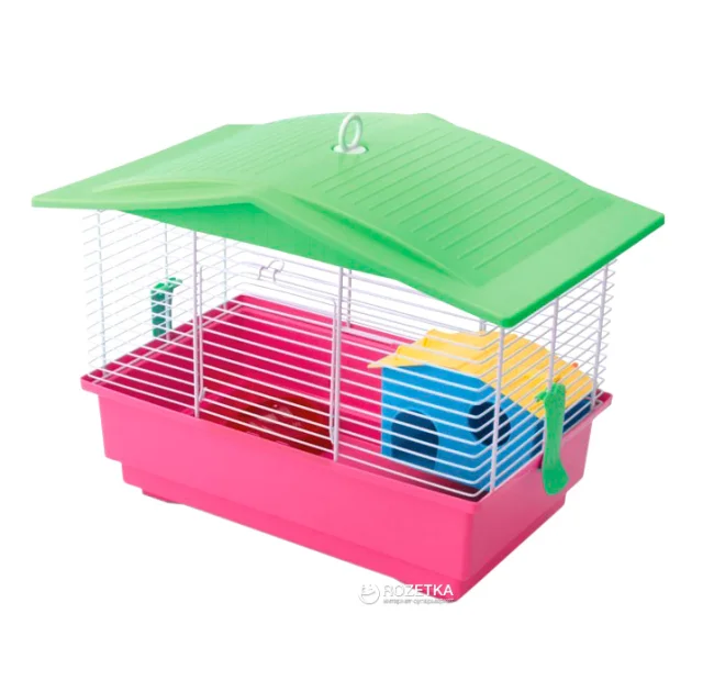 Клетка Imac Remy для хомяков, розовый, 42×26×32 см