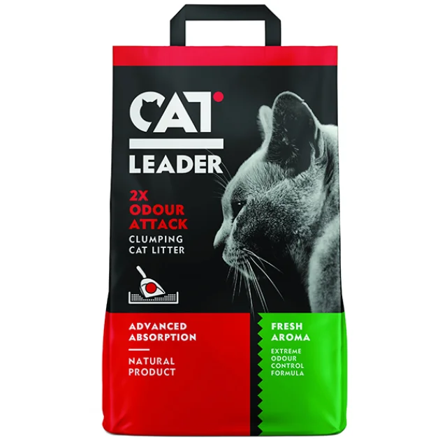 Наповнювач ультракомкующійся Cat Leader Clumping 2xOdour Attack Fresh для кішок, 5 кг