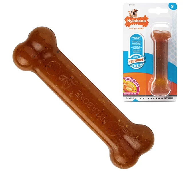 Іграшка кістка жувальна Nylabone Puppy Chew Bone S, для цуценят