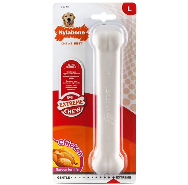 Іграшка Nylabone Extreme Chew Bone L, смак курки, для собак до 23 кг
