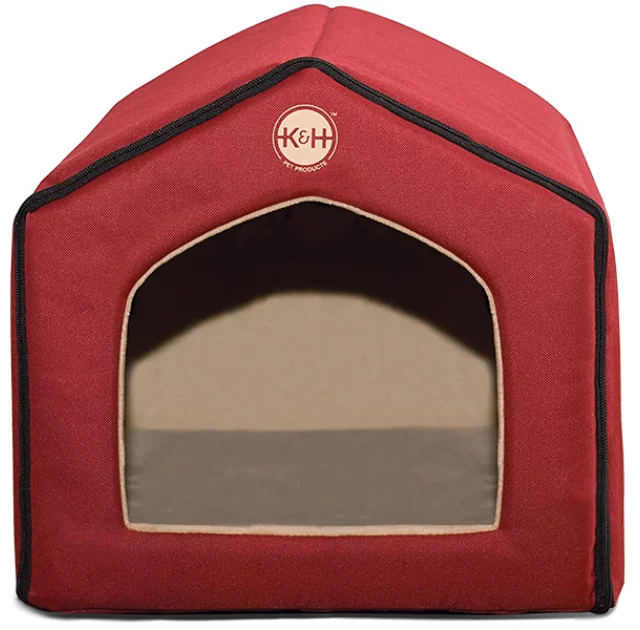 Домик K&H Indoor Pet House для кошек и собак малых пород, красный, 41×38×36 см