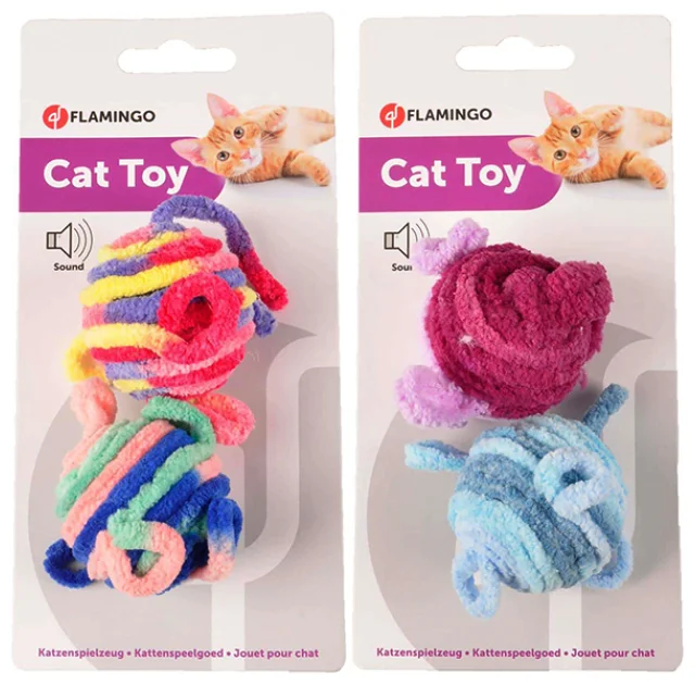Іграшка Flamingo Woolen Balls вовняні м'ячі, для кішок, 4.5 см