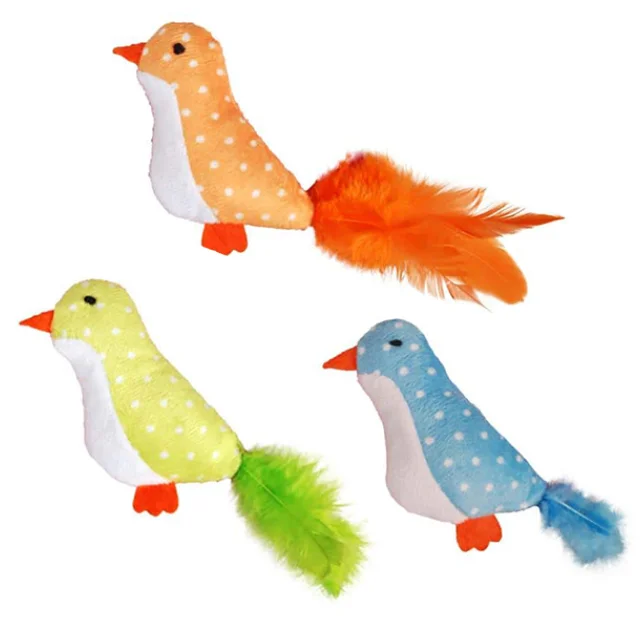 Игрушка Flamingo Bird Feather птичка, для кошек