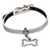 Нашийник Croci Charm зі стразами, для собак, екошкіра, асорті, 1×25 см