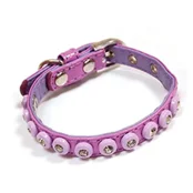 Нашийник Croci Gems зі стразами, для собак і котів, екошкіра, кольори в асортименті, 1×25 см