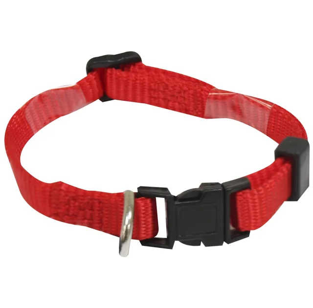 Нашийник Croci регульований, для собак, нейлон, червоний, 21-28×1 см