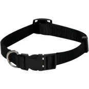 Нашийник Croci регульований, для собак, нейлон, чорний, 21-28×1 см