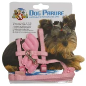 Шлея+поводок Croci Angel Wings для собак, нейлон, розовый, 20-29×1 см/1×120 см