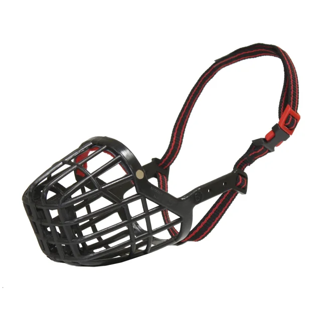 Намордник Croci №2 для йорка, папильона, карликового пуделя, пластик, чорний, 45×5×6 см