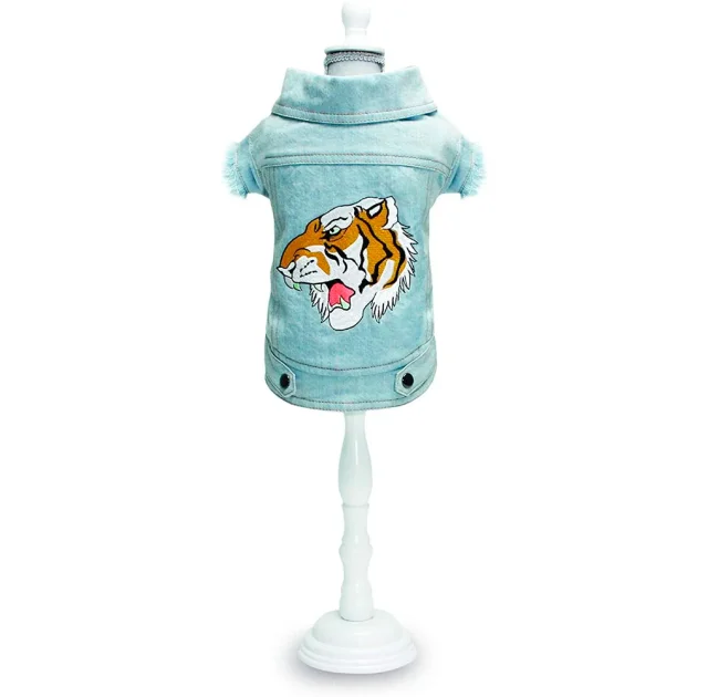 Куртка-жакет Croci Street Tiger для собак, весна/осень, серый, XL, 35 см