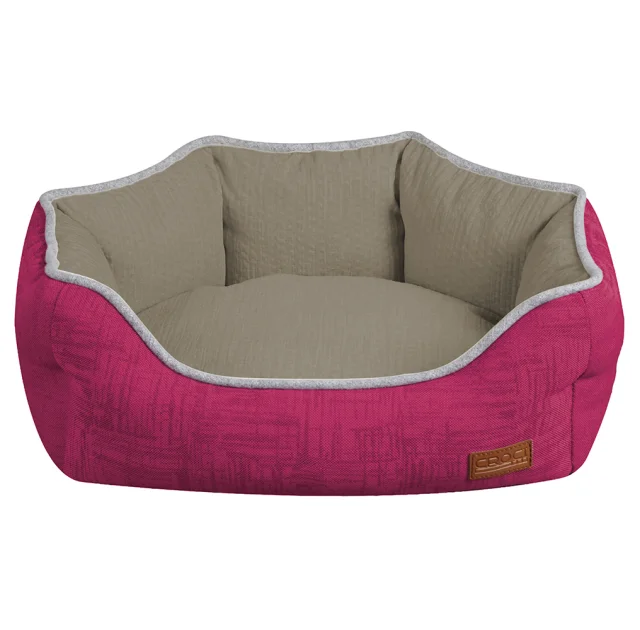Диван Croci Cozy Fuxia для собак, овальний, рожевий, 85×66×23 см