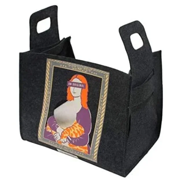 Диван-сумка Croci Popcat Monnalisa для собак и кошек, кожзам, серый, 35×25×30 см