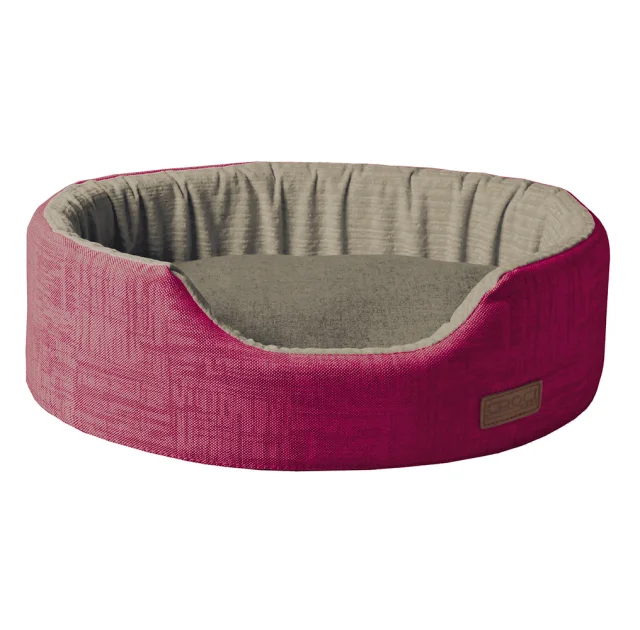 Лежак Croci Cozy Fuxia для собак и кошек, розово-серый, 50×35×14 см