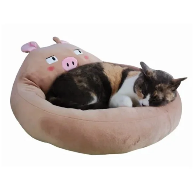 Лежак Croci Fluffy Doubt Pig для собак и кошек, бежевый, 40×25 см