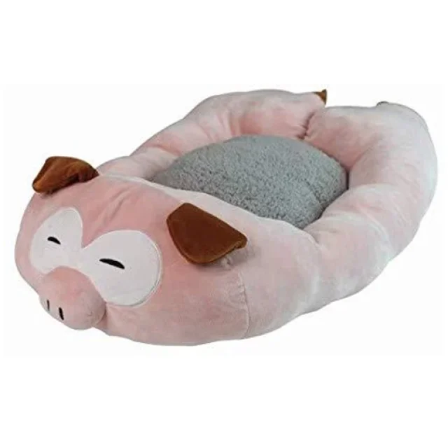 Лежак Croci Fluffy Pig для собак и кошек, розовый, 75×45 см