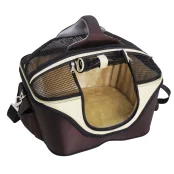 Сумка-лежак Croci Fast&Easy для собак и кошек до 12 кг, коричнево-бежевый, 42×33×29 см