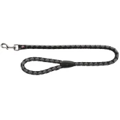 Повідець Trixie Cavo Lead для собак, плетений, круглий, розмір L-XL, 1 м/18 мм, чорний/графіт