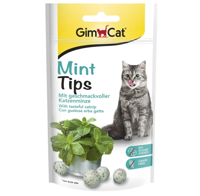 Таблетки GimCat Mint Tips, для кошек, 40 г