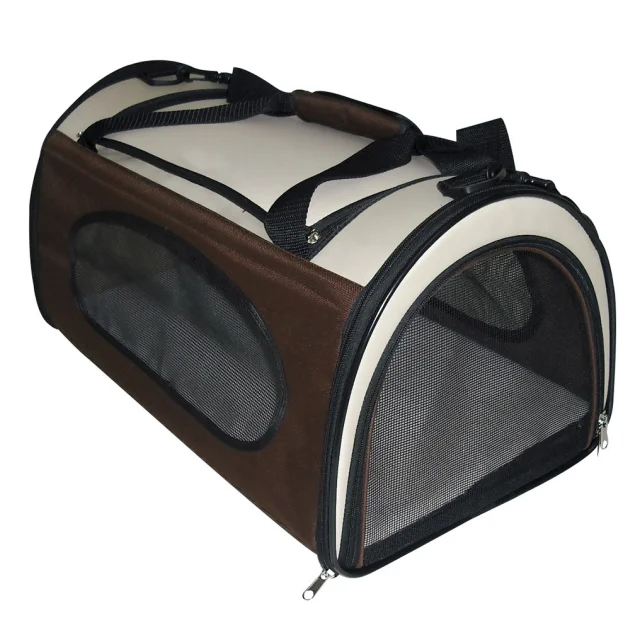 Сумка Croci Fast&Easy для собак, нейлон, коричнево-бежевый, 23×23×37 см